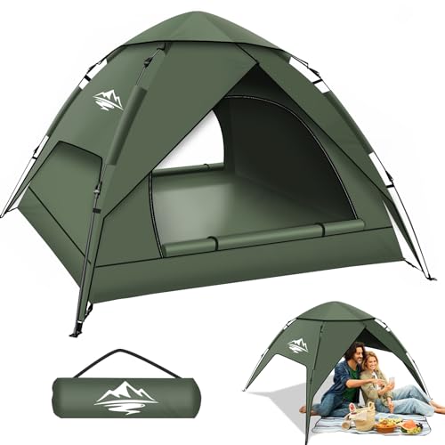 Pop Up Tents for Camping,2-3 Person Tent Easy Setup,Waterproof & Windproof Camping Tents, 60S Instant Double Layer Tent for Trekking, Family, Backpacking
