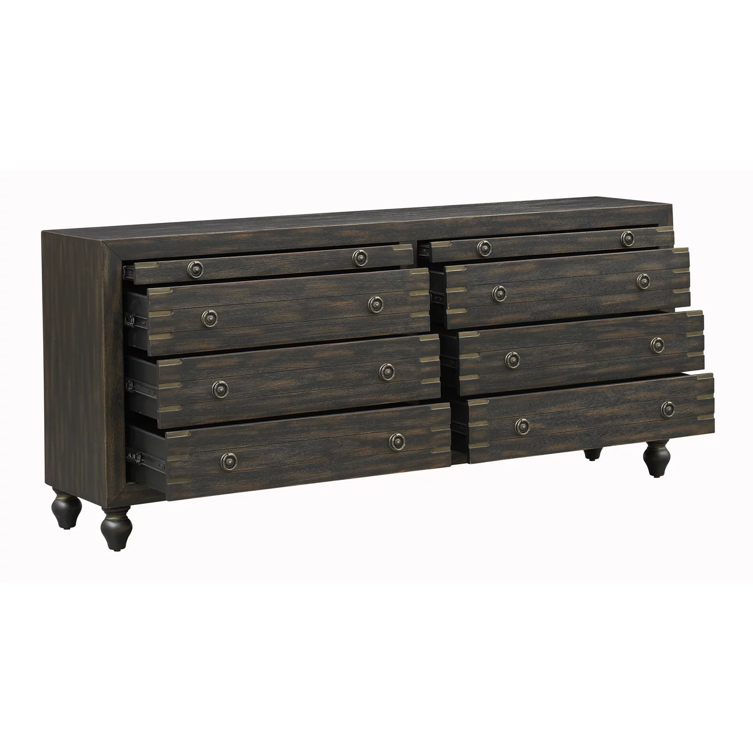 Coast to Coast Six Drawer Two Pullout Shelf Credenza