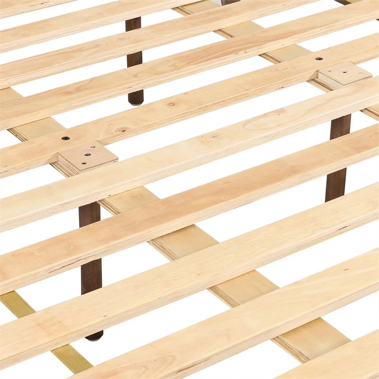 Pemberly Row Modern Coastal Wood Full Bed - Light Brown Glaze