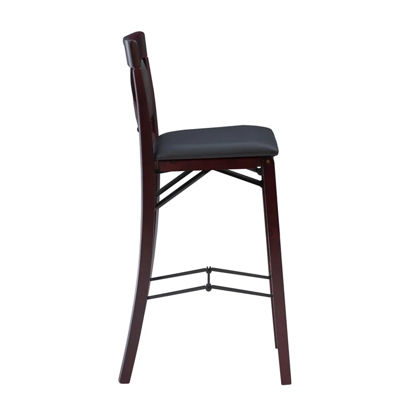 Linon Triena X Back Folding Bar Stool, 30 inch Seat Height