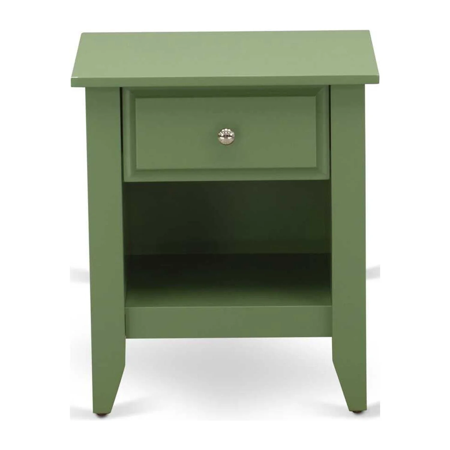 East West Furniture Nolan 2 Pieces Wooden Full Bedroom Set in White/Clover Green