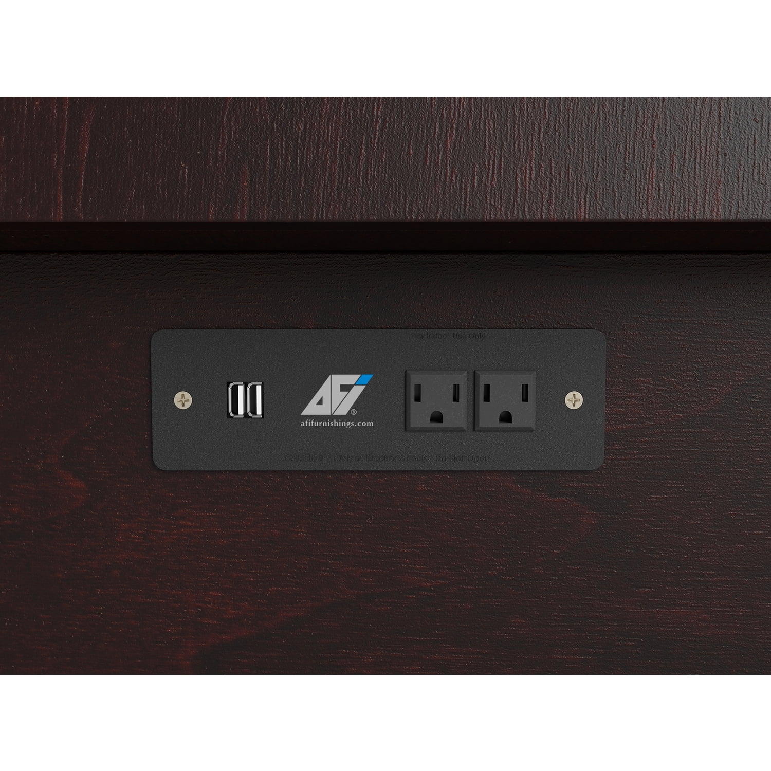 AFI Chelsea Queen Solid Wood Murphy Bed Chest with Mattress in Espresso