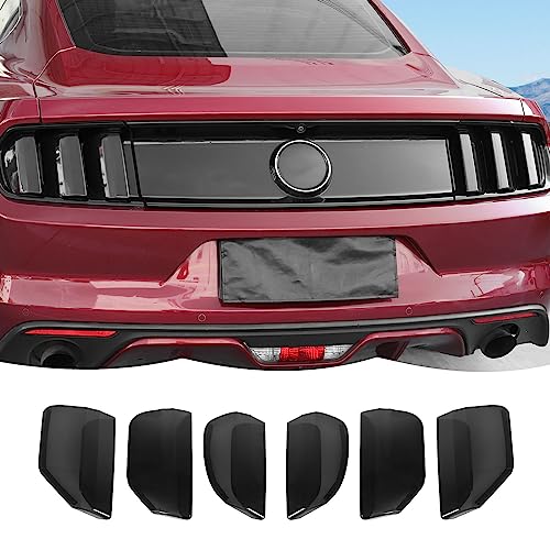 RT-TCZ Tail Light Lamp Cover Guard Trim Frame Bezels Decoration Accessories Compatible with Ford Mustang 2018-2023(2018+ Smoke Black)