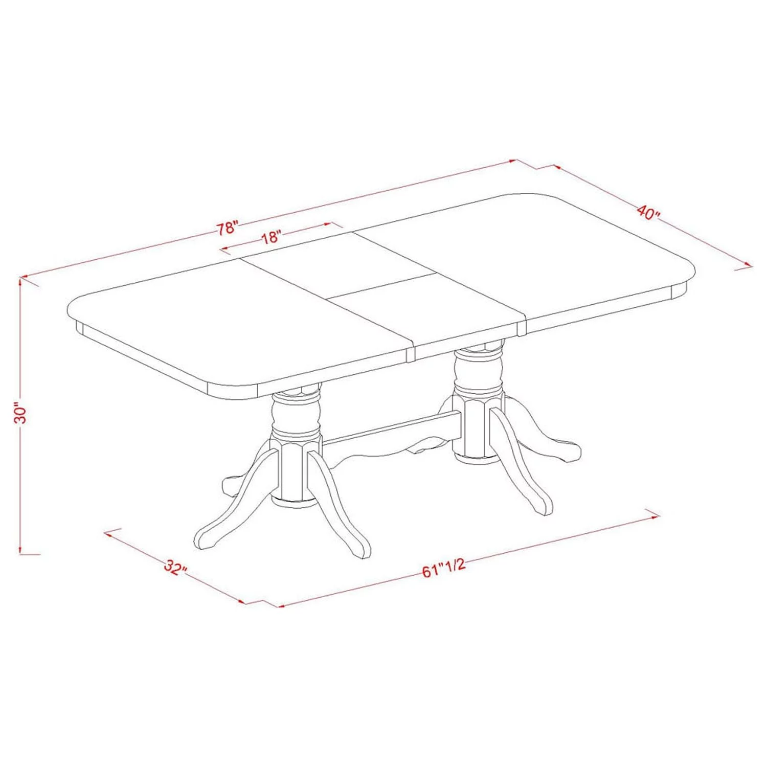East West Furniture  7 Piece Dining Table Set-  a Rectangle Dinner Table and 6 Dining Room Chairs, Buttermilk & Cherry