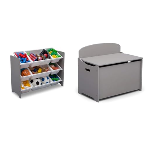 Delta Children MySize 9 Bin Plastic Toy Organizer - Greenguard Gold Certified, Grey