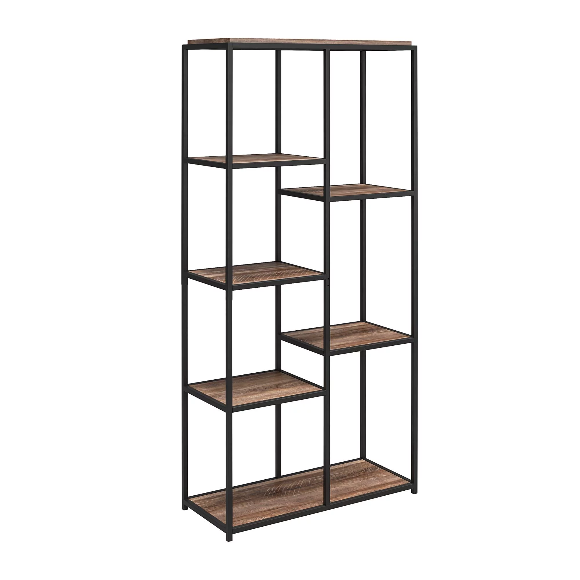 Queer Eye Quincy 5 Shelf Bookcase, Weathered Oak