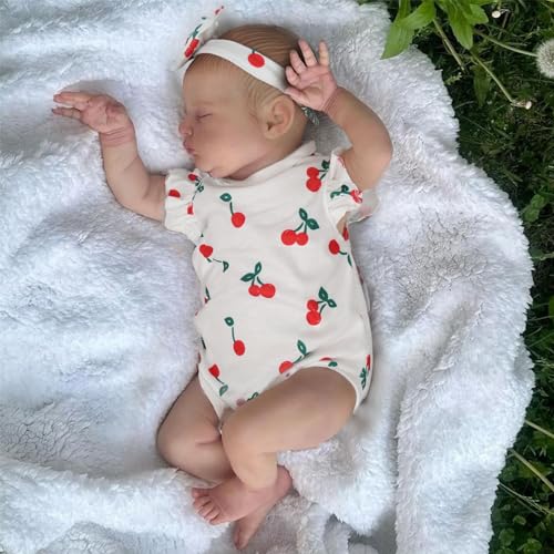 Reborn Baby Dolls - 20 Inch Lifelike Newborn Baby Doll, Realistic Baby Doll with Advanced Painted Veins, Look Real Sleeping Girl Baby with Soft Cloth Body for Kid Age 3+ Laura