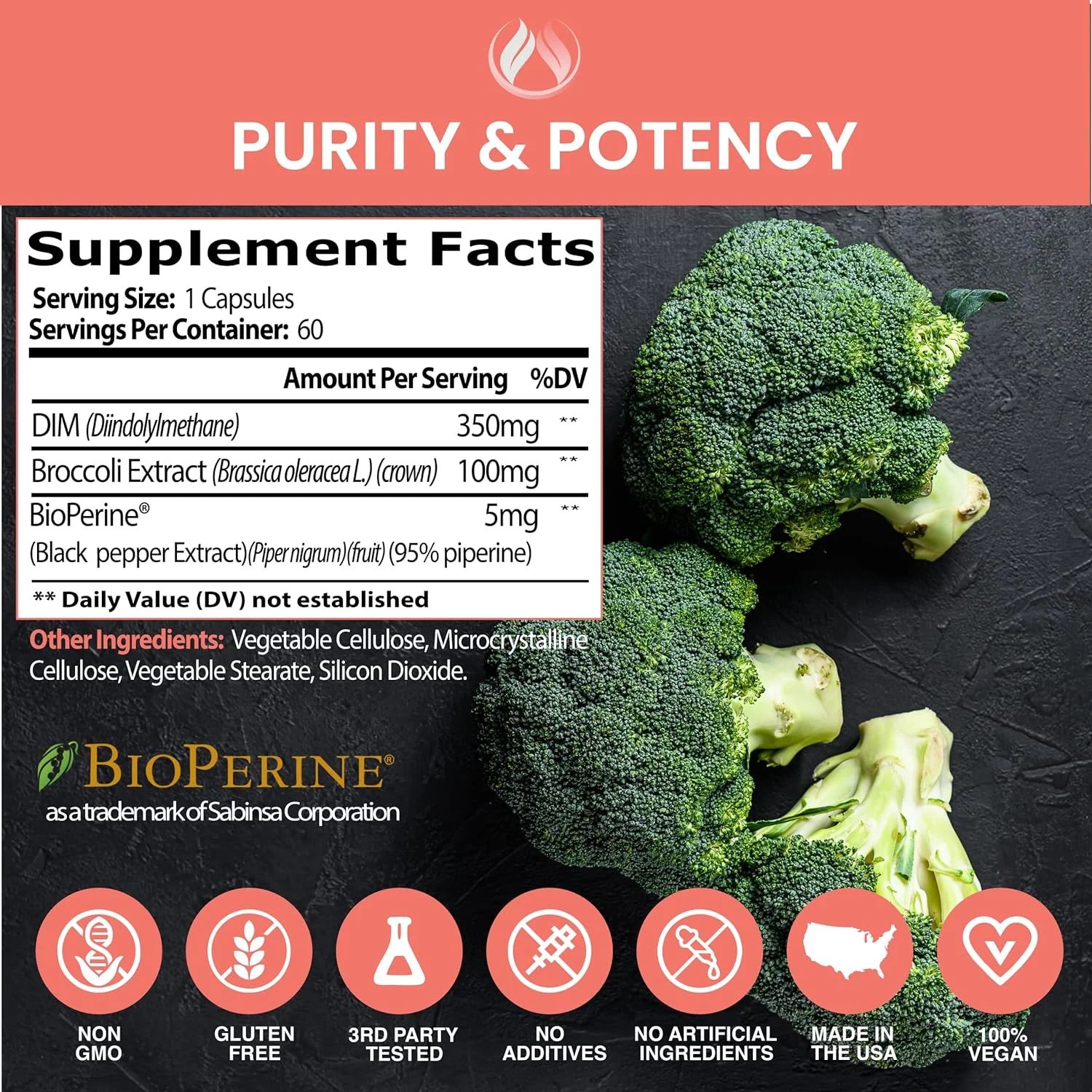 DIM ULTRA 350 PARITY Dietary Supplement 1 pack of 60 Capsules