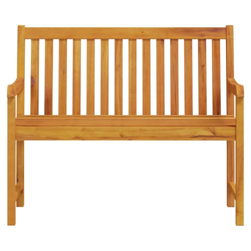 Golden acacia wood patio bench - Modern furniture