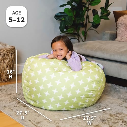 Big Joe Classic Bean Bag Chair, Sapphire Smartmax, Durable Polyester Nylon Blend, 2 feet Round