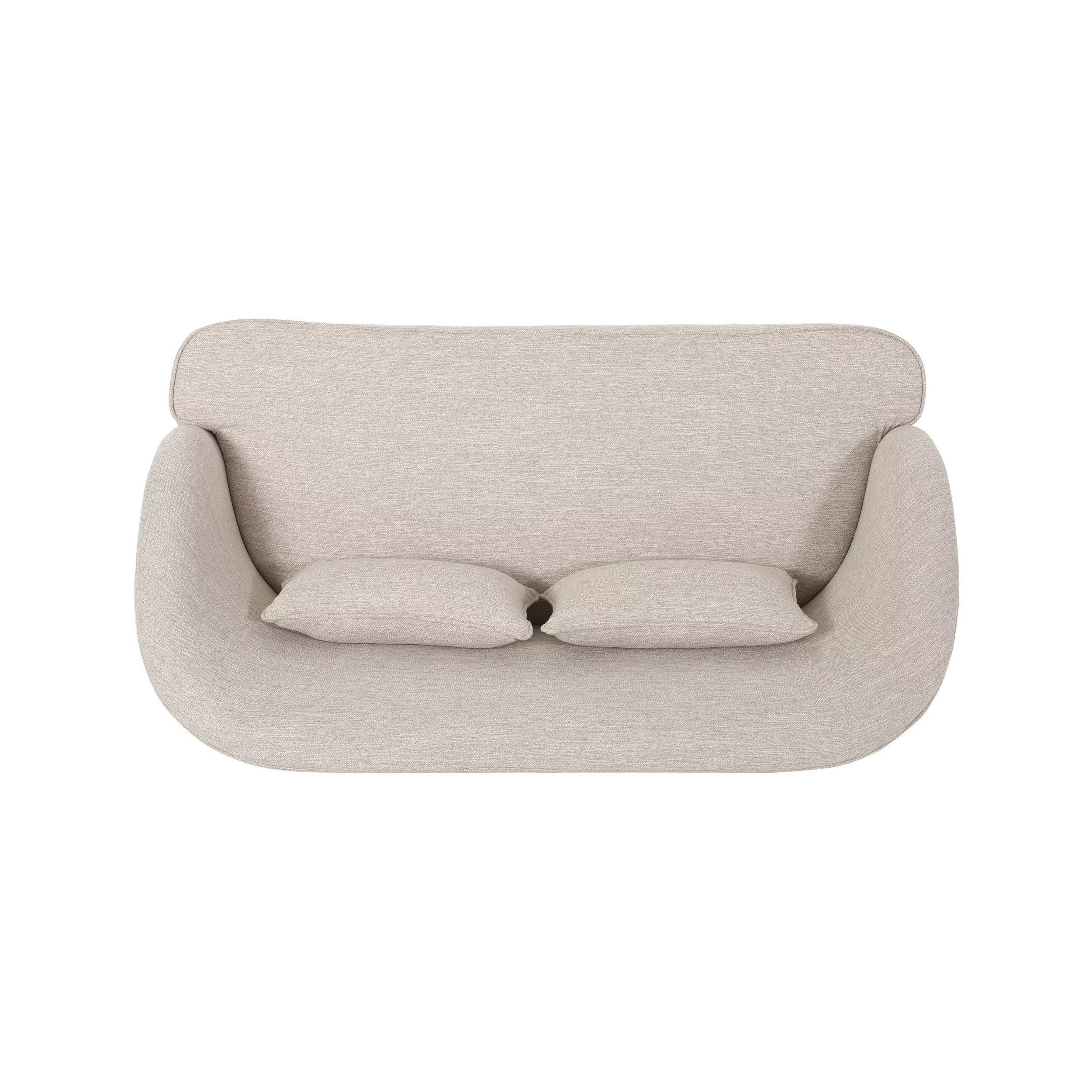 GDF Studio Miraloma Modern Fabric Upholstered Loveseat with Hairpin Legs, Beige