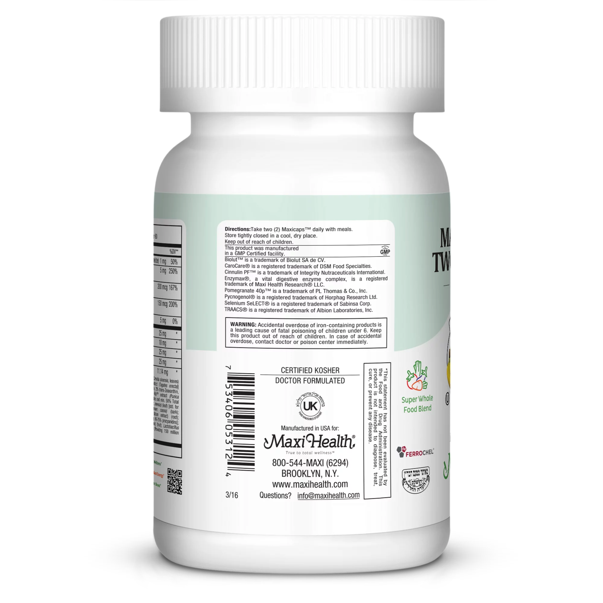 Maxi Health Two Complete Capsules, 120 Ct