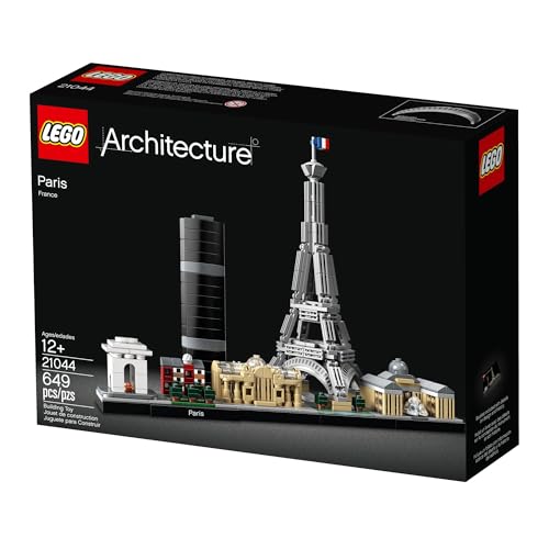 LEGO Architecture Paris Model Building Set - Detailed Display Building Blocks for Kids, Boys and Girls, Ages 12+ - Gift for Travelers - 21044