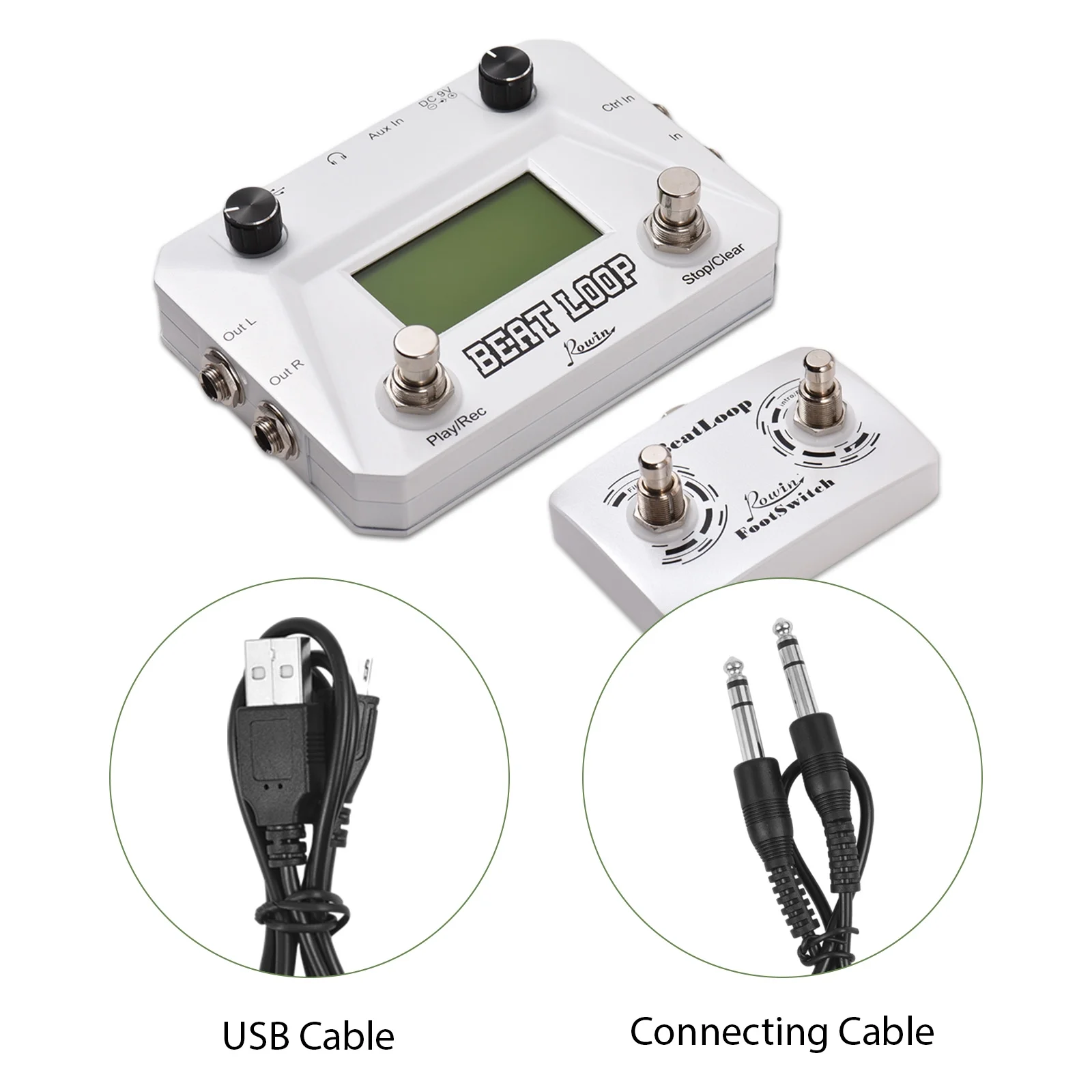 Nebublu Audio effect machine,Pedal 40 Drums Display 3.5mm Input Drums LCD Display drum audio BUZHI Drum 40 Drums LCD Pedal Looper Pedal Looper Pedal 40 LCD Display 3.5mm Audio Input looper pe