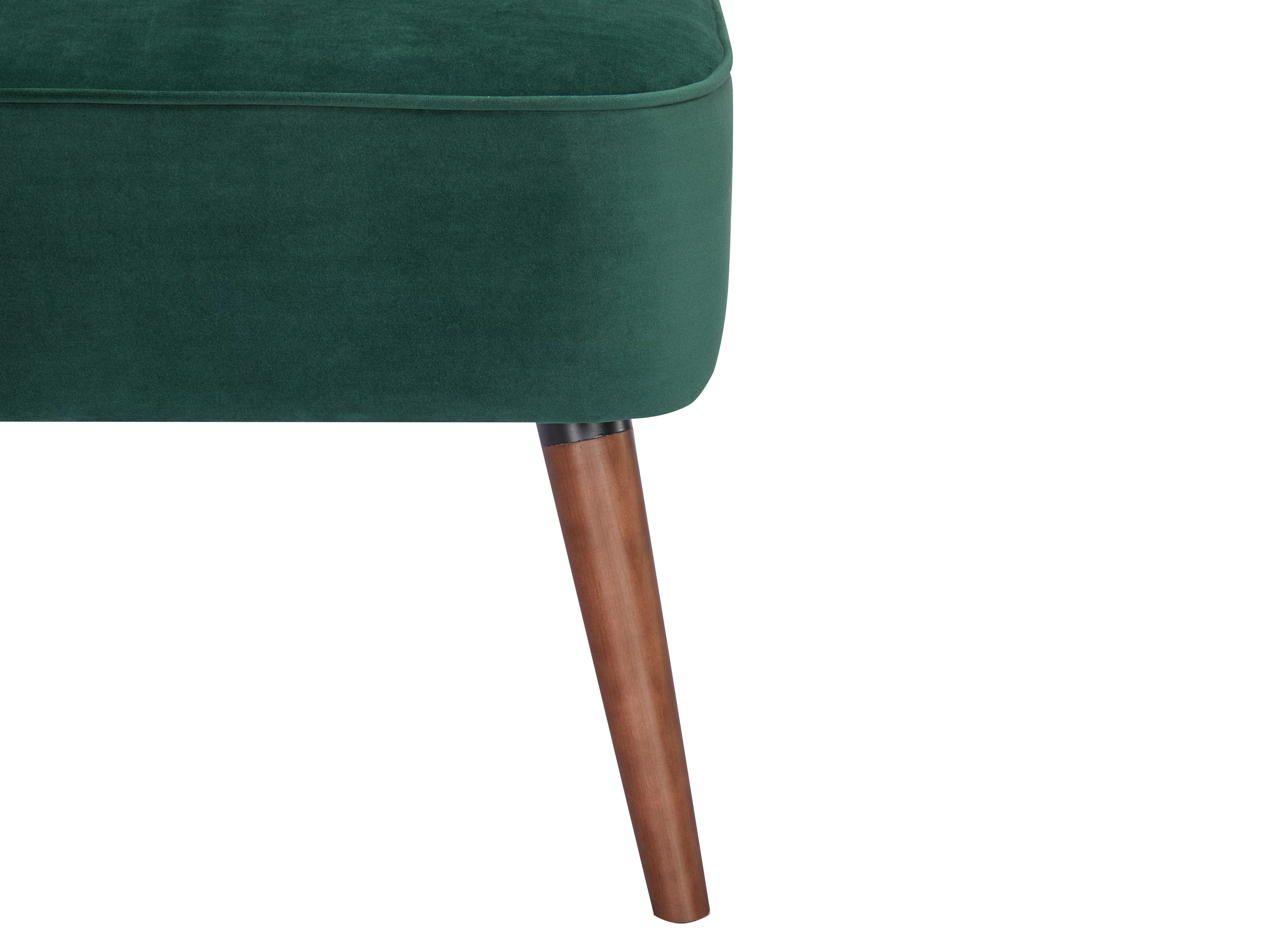 Artdeco Home Laguna Velvet Armless Chair, Green