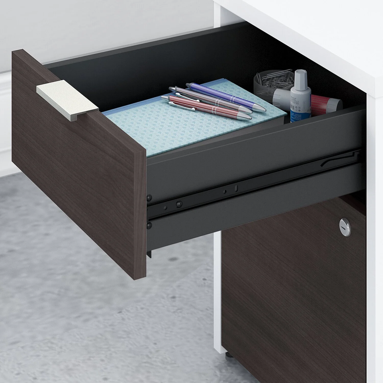Bush Business Furniture Jamestown 60W Desk with 4 Drawers