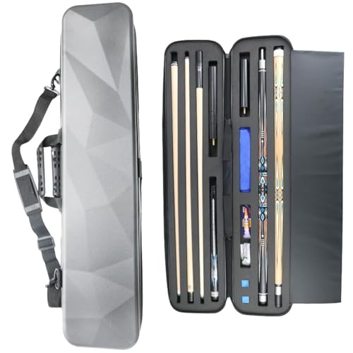 ABS Material Hard Pool Cue Case 2x3 for 1/2 Pool Cues,Durable Construction,Protective Storage and Transport Solution for Billiard Enthusiasts,Keeps Your Equipment Safe and Organized