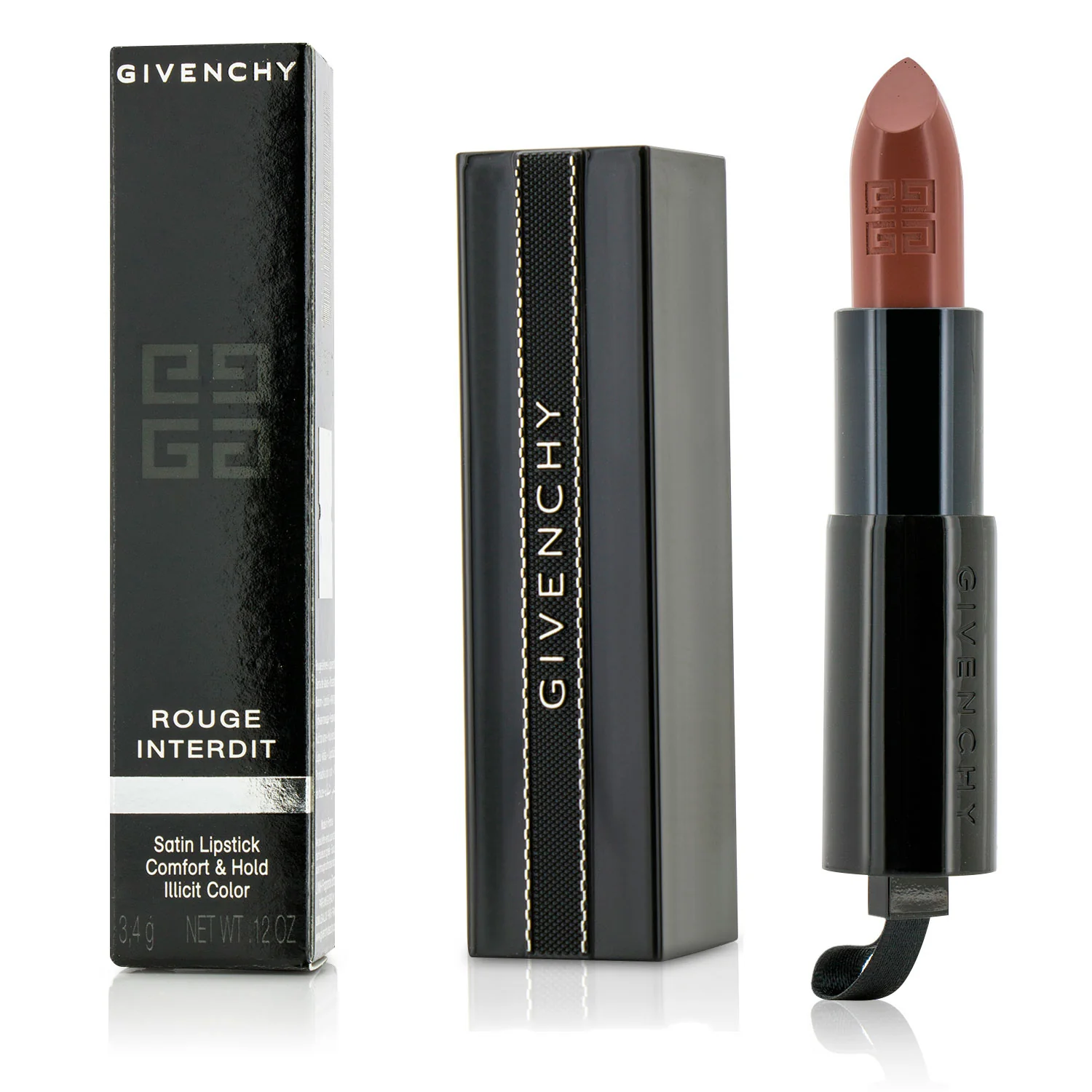 Givenchy Rouge Interdit Satin Lipstick - # 7 Purple Fiction  3.4g/0.12oz