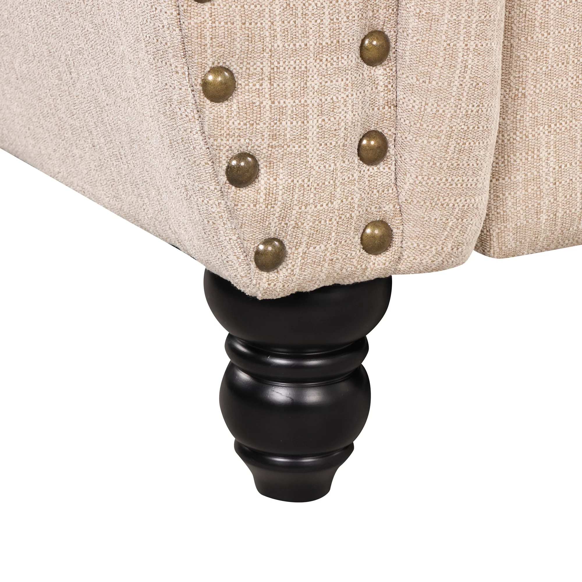 Modern three-piece sofa set with solid wood legs, button-down tufted backrest, Dutch velvet upholstered sofa set including three-seater sofa, two-seater and living room furniture set Single chair