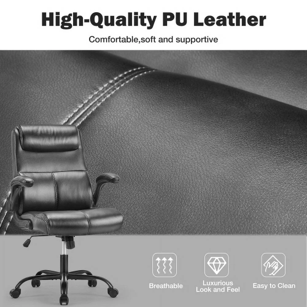 Ergonomic Executive Home Office Chair Adjustable Height PU Leather Desk Chair