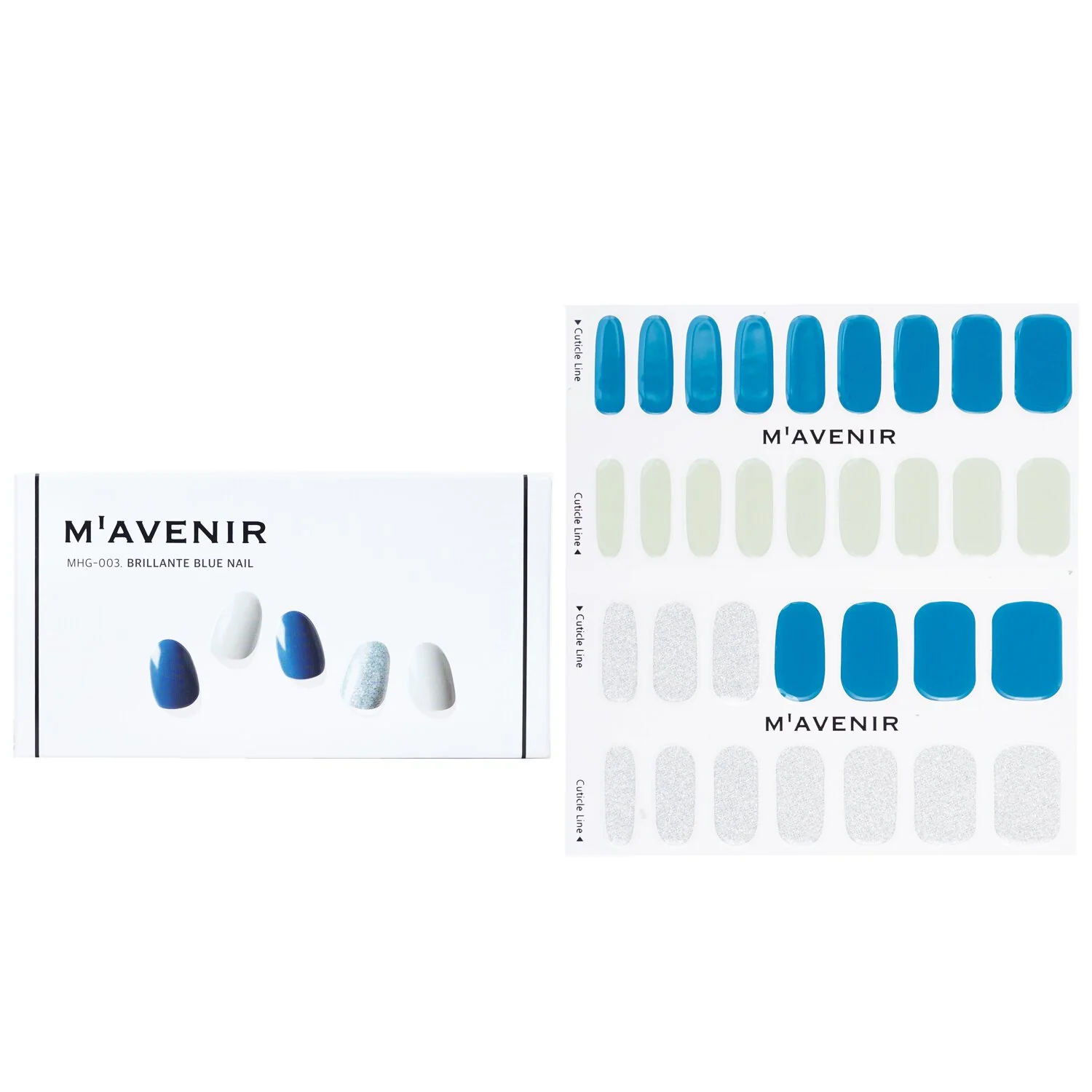 Mavenir Nail Sticker (Blue) - # Classic Navy Nail  32pcs