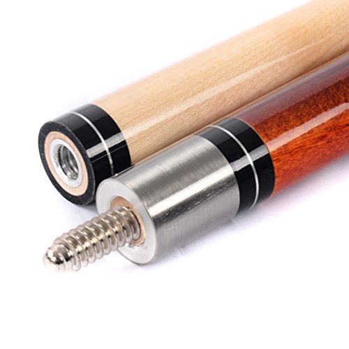 CUESOUL House Bar Pool Cue Sticks,Two Cue Sticks + 2x2 Pool Cue Case Hard