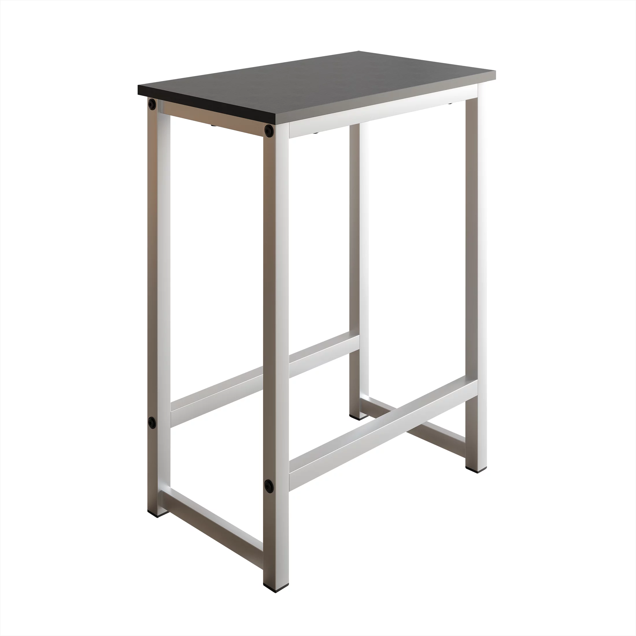 Castle Place Modern 5-Piece Counter Height Metal Dining Set, White