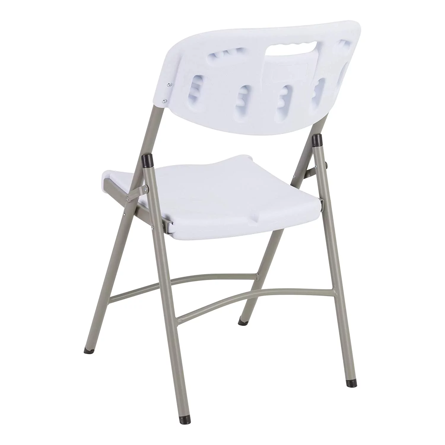 Blow-Molded Plastic Folding Chairs for Indoor/Outdoor Events, Commercial Event Chairs with 400-lb. Weight Capacity, Set of 4, White