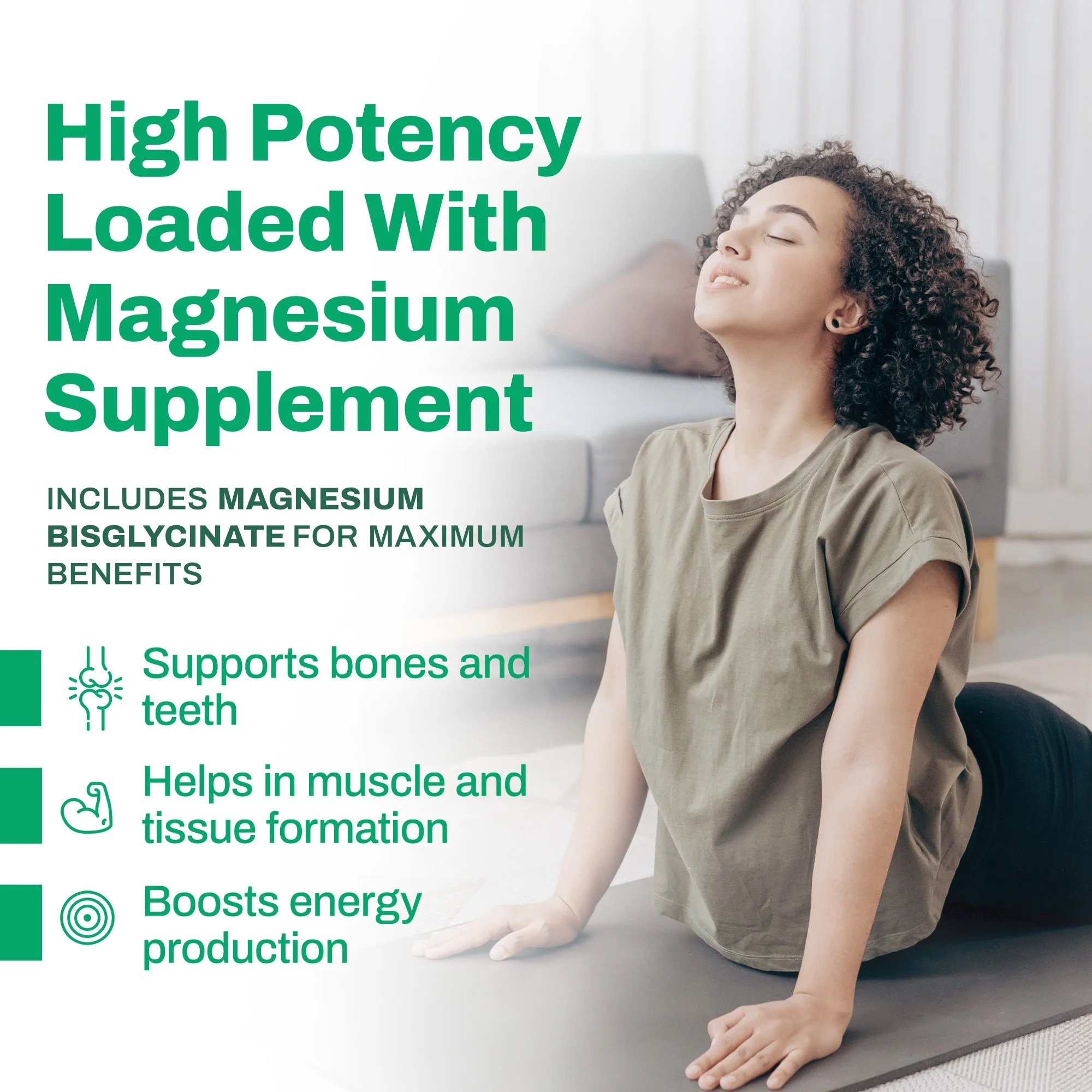 Vitasave - Pure Magnesium, 200mg Magnesium Bisglycinate Capsules, 240 Counts