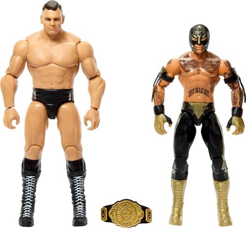 Mattel WWE Championship Showdown 2-Pack Action Figures & Accessory, Series #17 John Cena vs Austin Theory Collectible Set, 6-inch