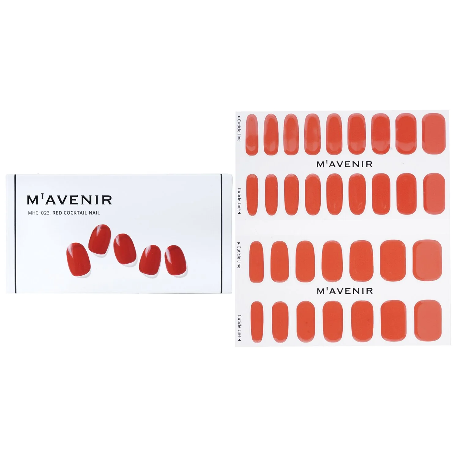 Mavenir Nail Sticker (Red) - # Brillante Cherry Nail  32pcs