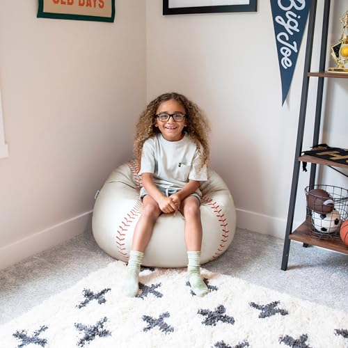 Big Joe Classic Bean Bag Chair, Sapphire Smartmax, Durable Polyester Nylon Blend, 2 feet Round