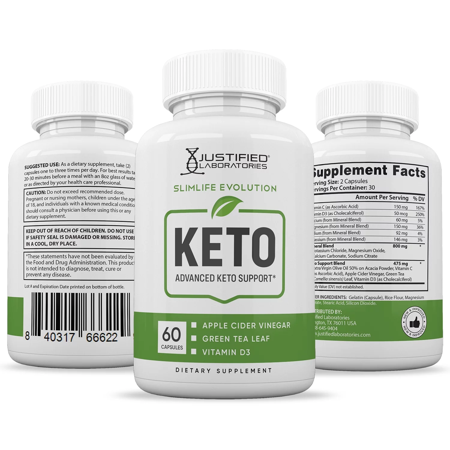 Slimlife Evolution Keto ACV Gummies 1000mg & Keto ACV Pills 1275MG Bundle