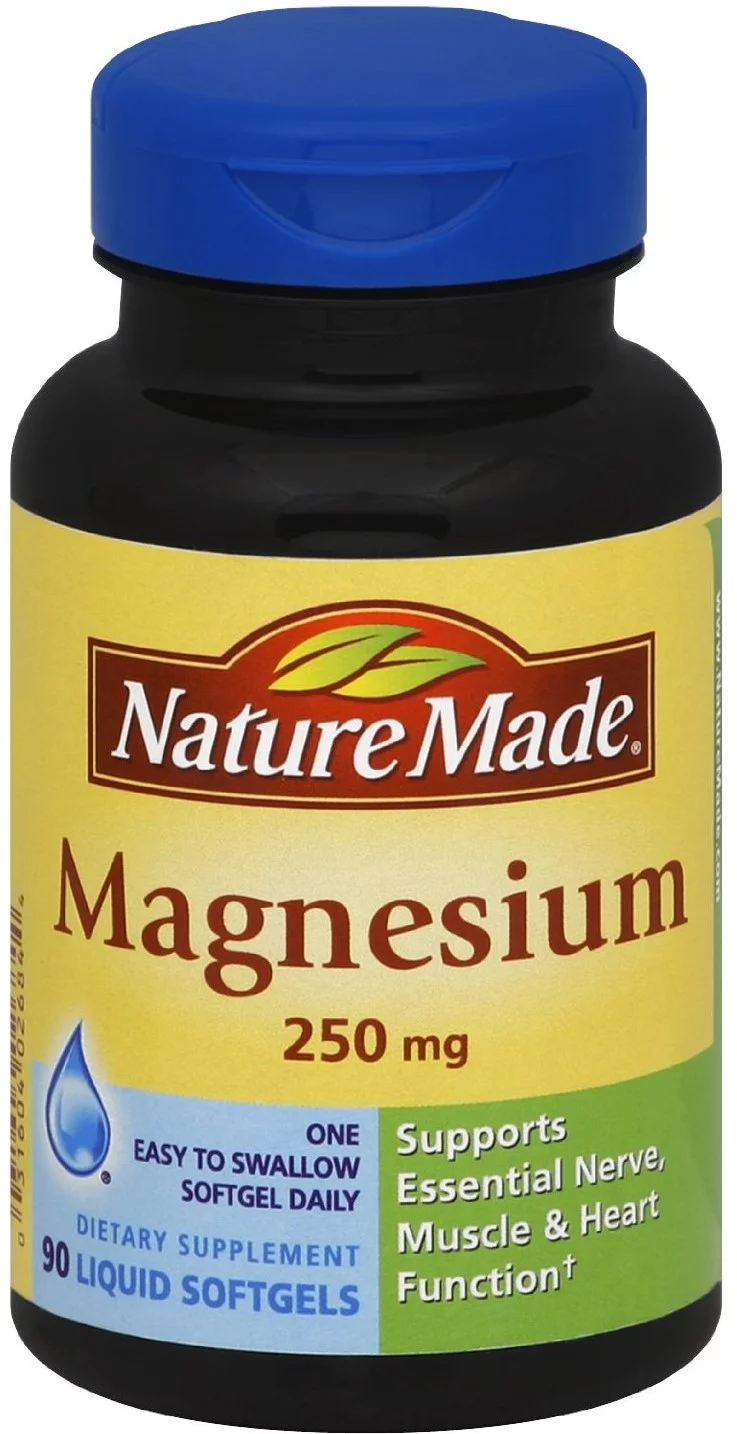Nature Made Magnesium 250 mg Liquid Softgels 90 ea (Pack of 4)