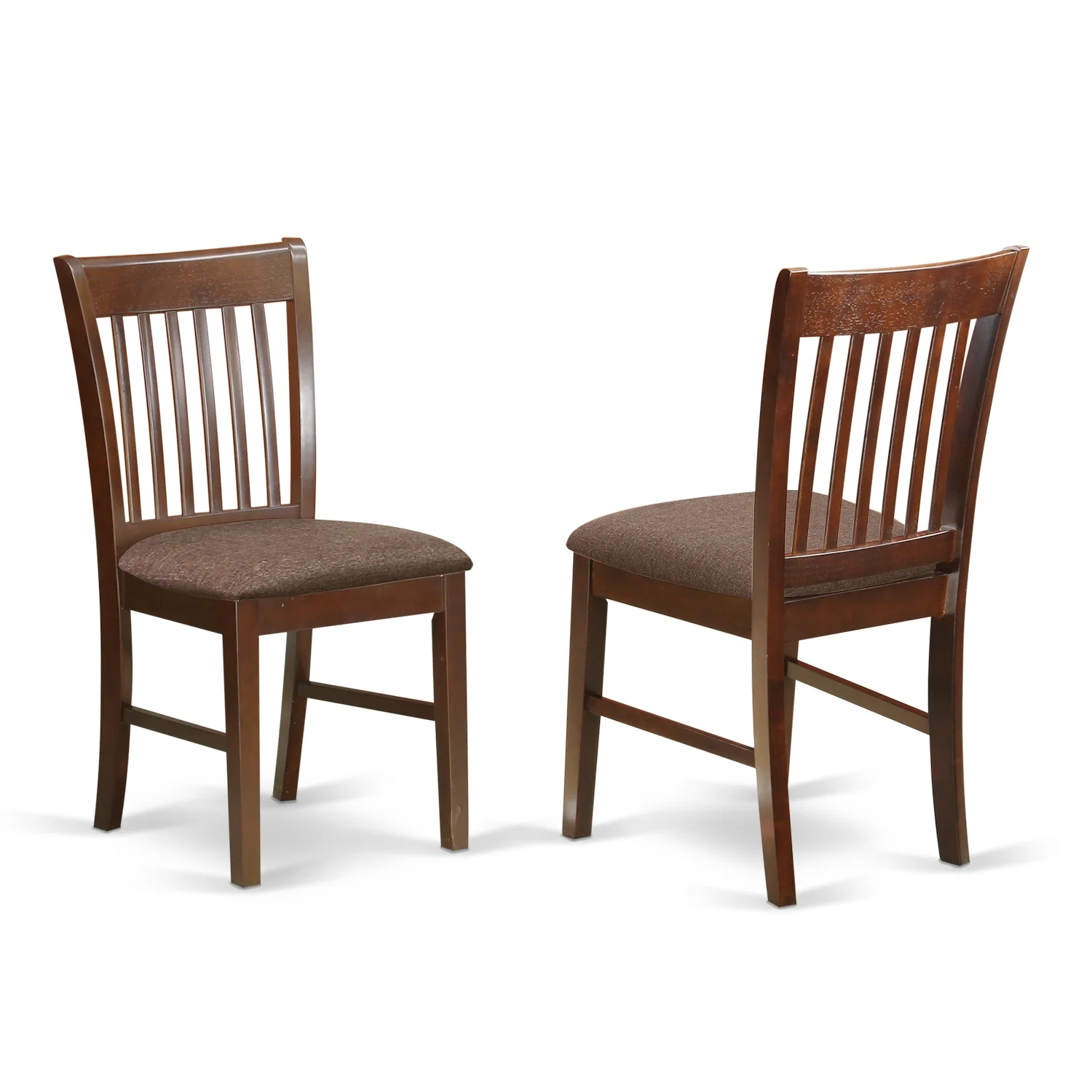 HomeStock Beachy Boho 3 Pieces Dining Room Table Set - Strong Two 9-Inch Drop Down Leaves Solid Wood Dining Table And 2 Chocolate Linen Fabic Seat Kitchen Dining Chairs, Mahogany Finish