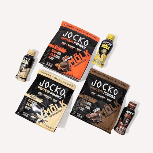Jocko Mölk 30g Grass Fed Protein Shakes – No Added Sugar Protein Drinks KETO Friendly - Ready to Drink 12 FL Oz (Pack of 12) Chocolate