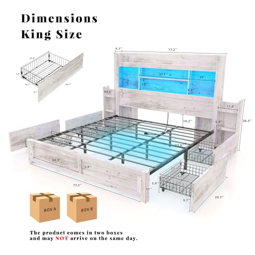 Queen Bed Frame with 49.6