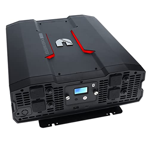 Cummins 5000 Watts Inverter Modified Sine Wave Truck Inverter 12 Volts to 110 Volts Four AC Outlets Two USB Ports (Plus Cable Kit)- CMN5000W - Inverters for Vehicles, Van Life, Camping