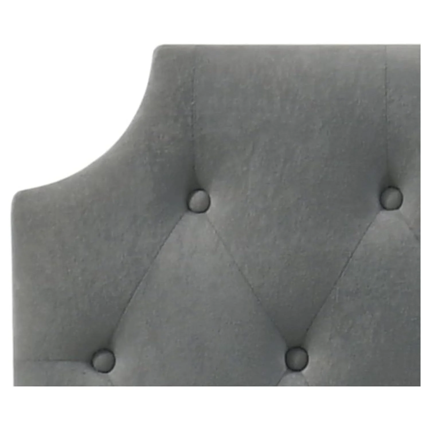 Belle Isle Furniture CSB61-0C00 Regal Velvet Bed with USB Power Connection, Grey - Twin Size