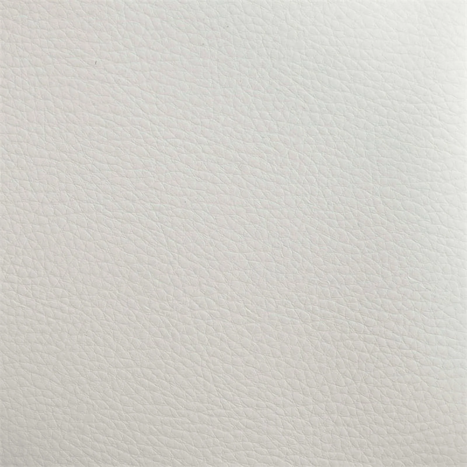 Bowery Hill Modern Round Faux Leather Swivel Ottoman in White