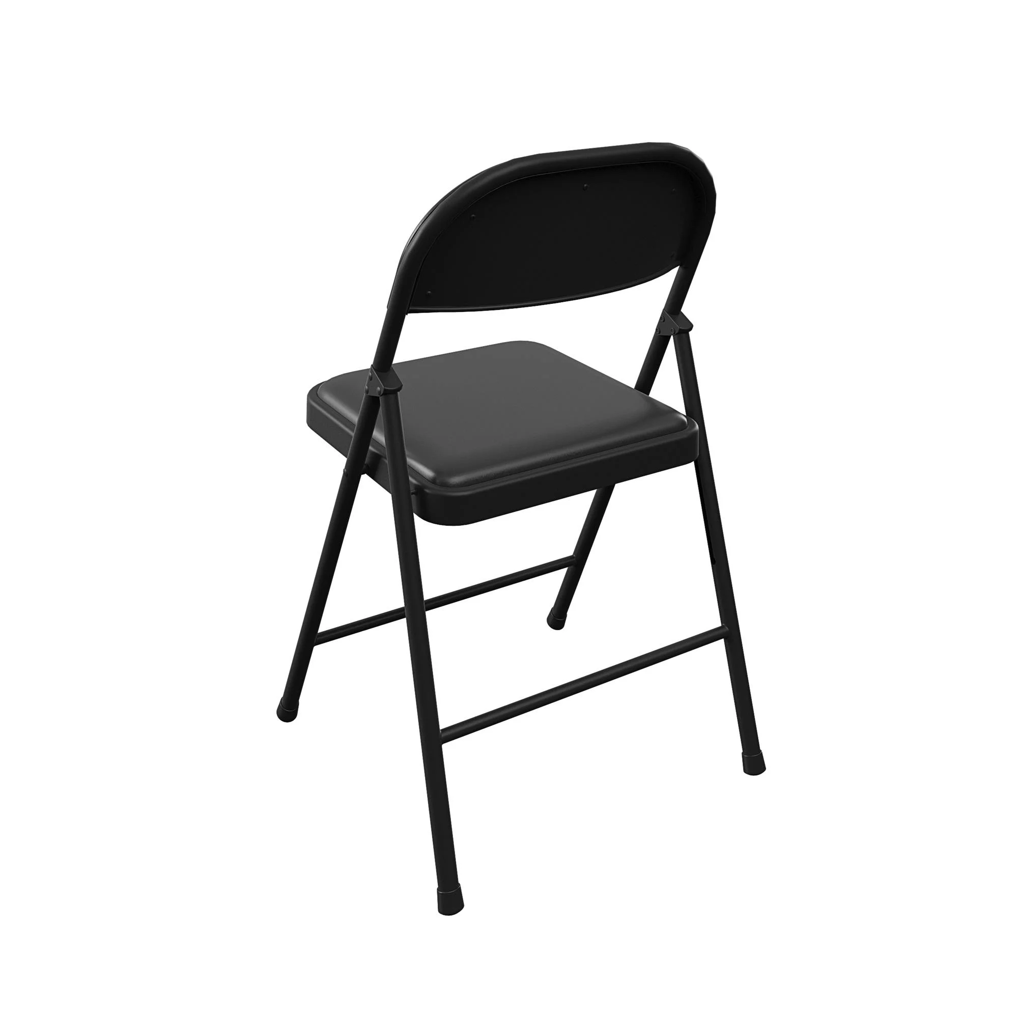 COSCO SmartFold Vinyl Folding Chair, 4-Pack, Black