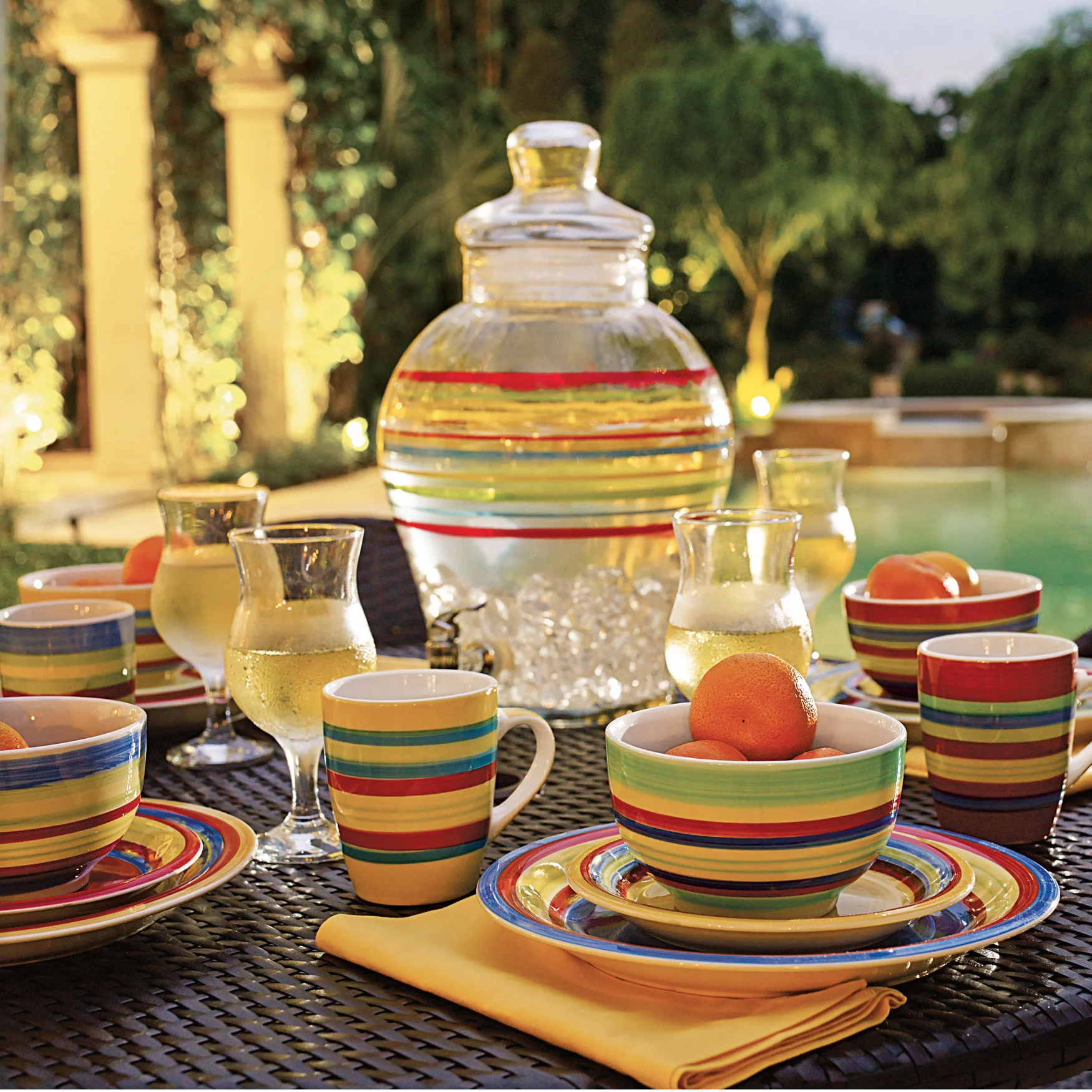 Brylanehome Santa Fe Striped 20 Piece Flatware Set, Santa Fe Stripe