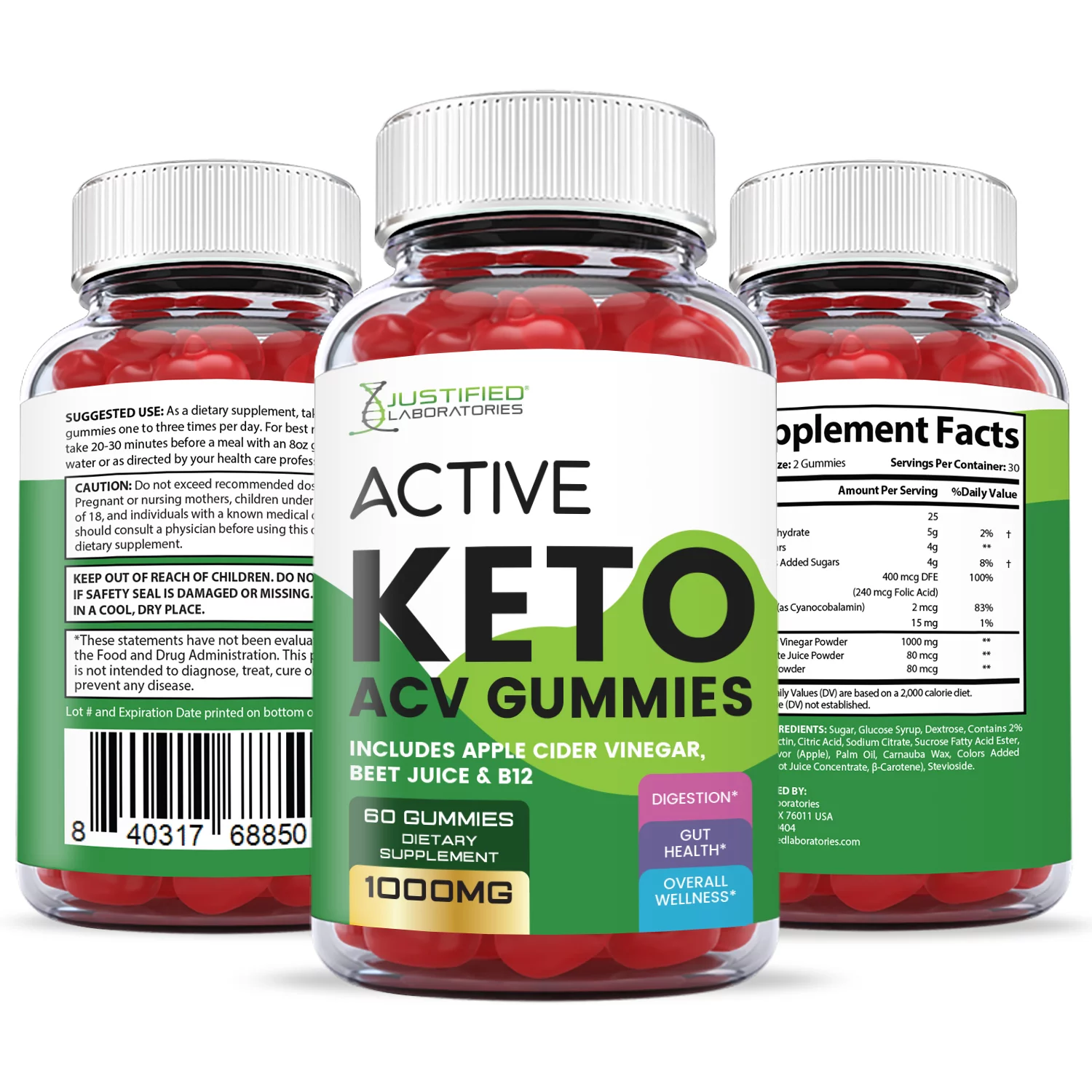Active Keto ACV Gummies 1000mg & Keto ACV Pills 1275MG Bundle
