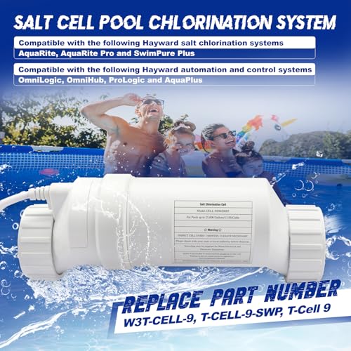 T-Cell-15 Salt Cell Water Pool Chlorinator System Replacement Fits Hayward Turbo Cell T15 W3T-CELL-15 GLX-CELL-15-W Up to 40K Gallon Pool Salt In-Ground Pool