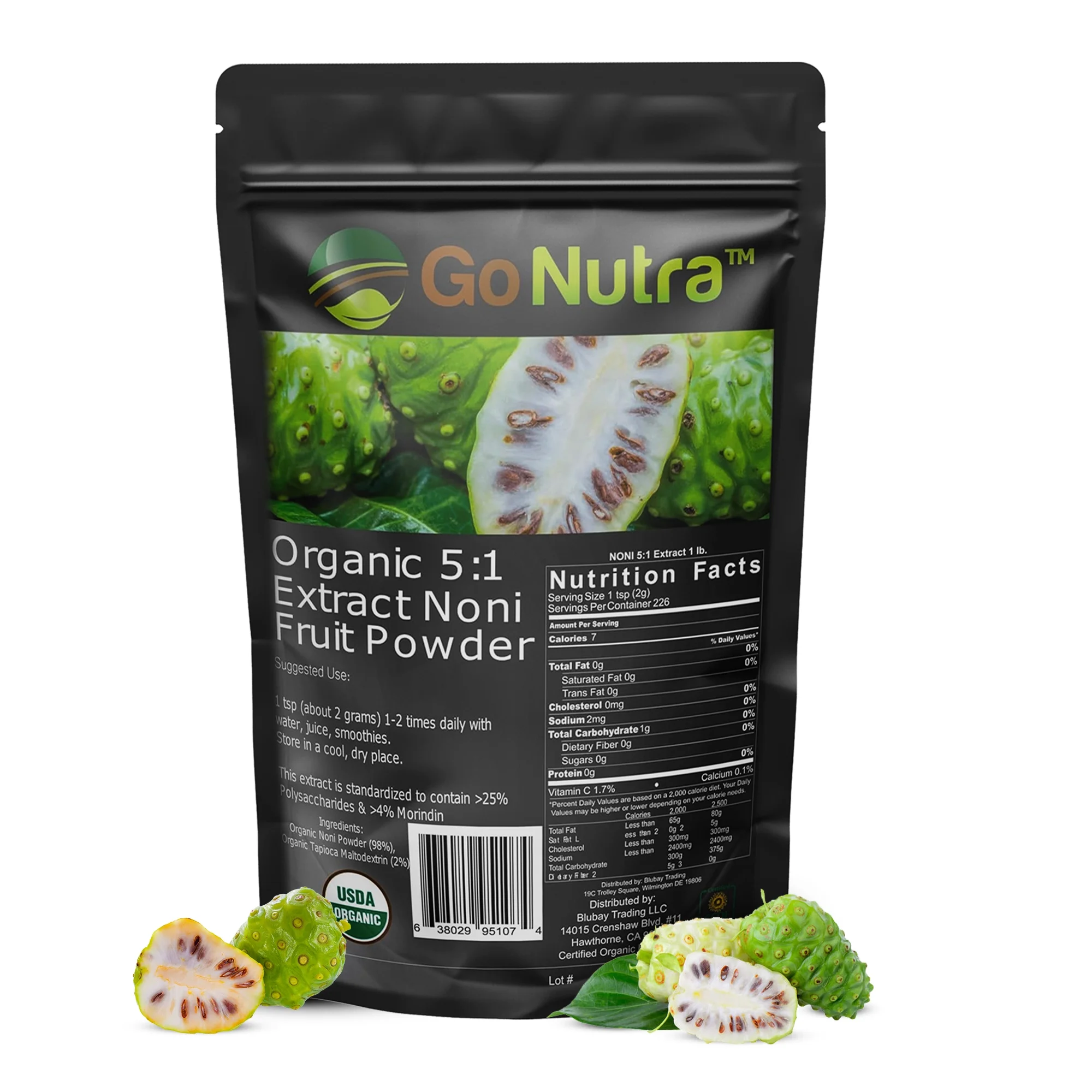Noni Fruit Powder Organic Extract Pure 16 oz