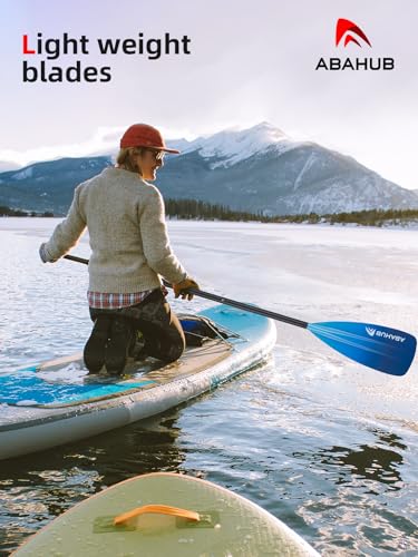 Abahub SUP Paddle - 3 Piece Adjustable Paddles - Lightweight Stand-up Paddle Oars for Paddleboard, Adjustable Aluminum Alloy Shaft 68