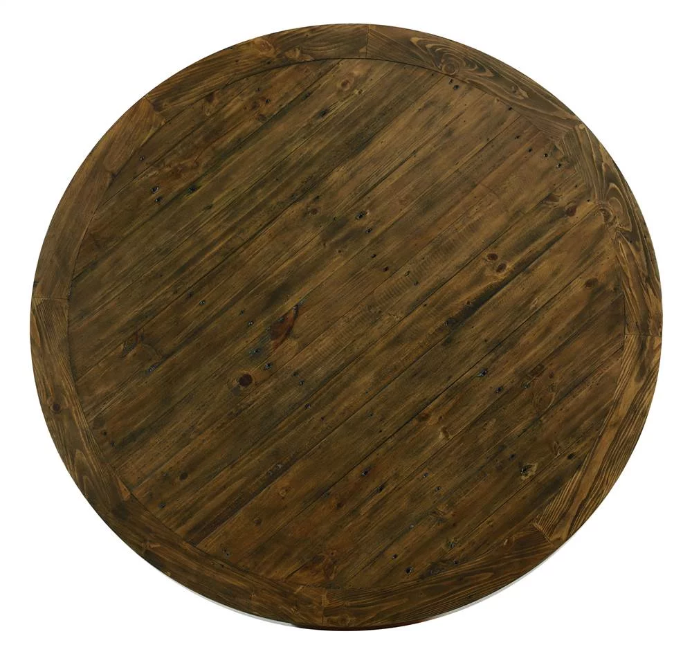 Progressive Furniture  54 x 54 x 30 in. Round Dining Table, Heavily Distressed Heritage Pine Finish