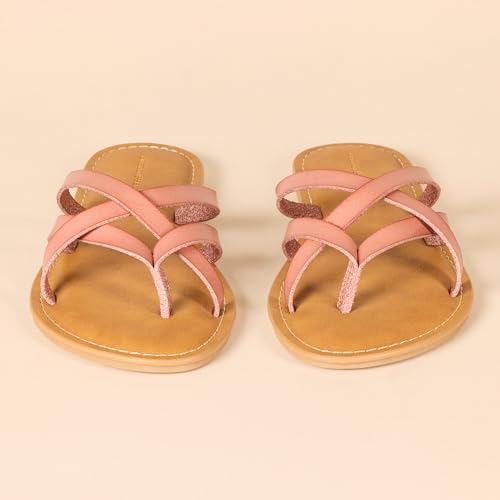 Amazon Essentials Women's Strappy Slide Flat Sandal