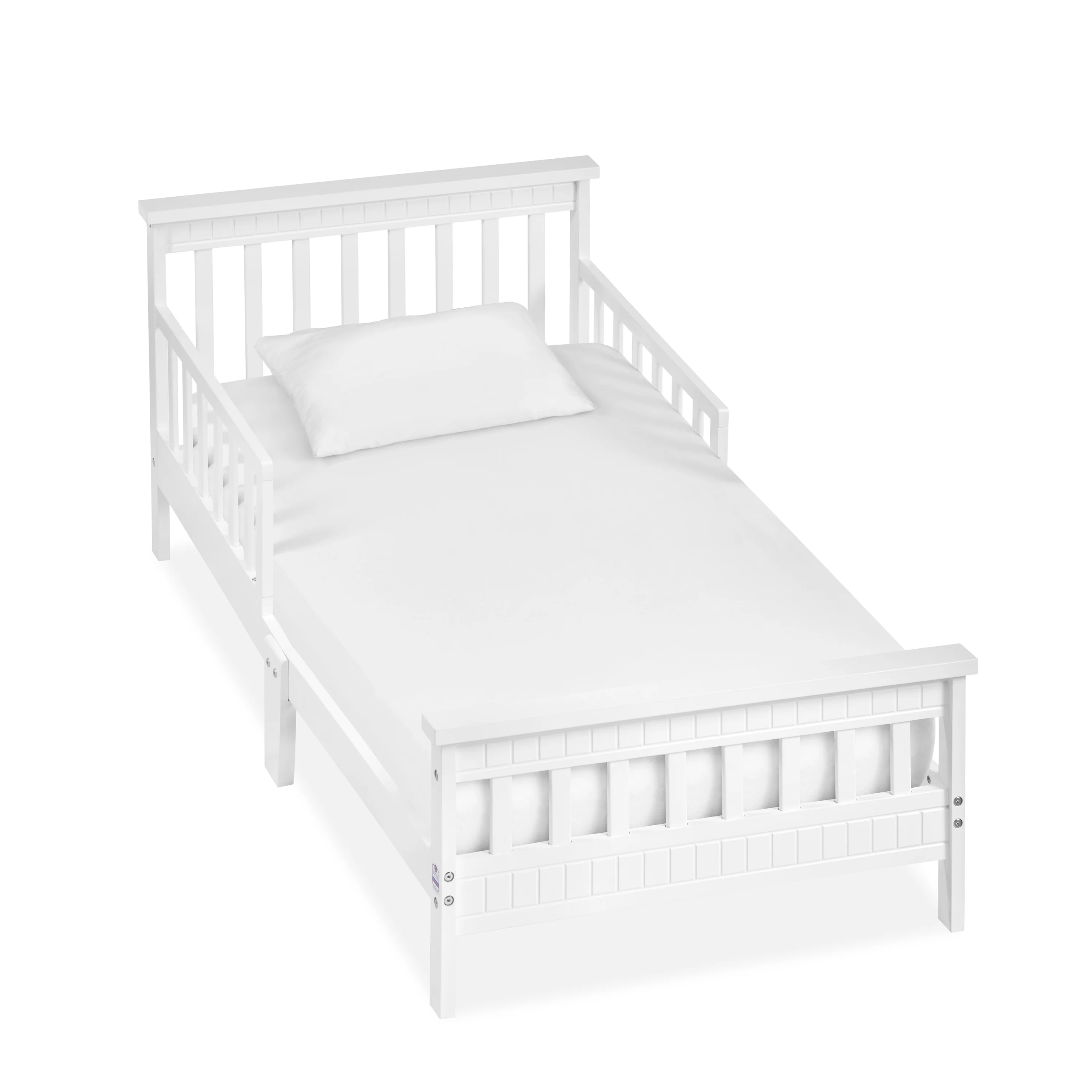 Dream On Me San-Fran Toddler Bed made with Sustainable New Zealand Pinewood, White