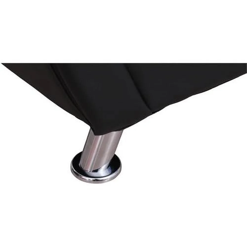 Faux Leather Living Room Loveseat In Black